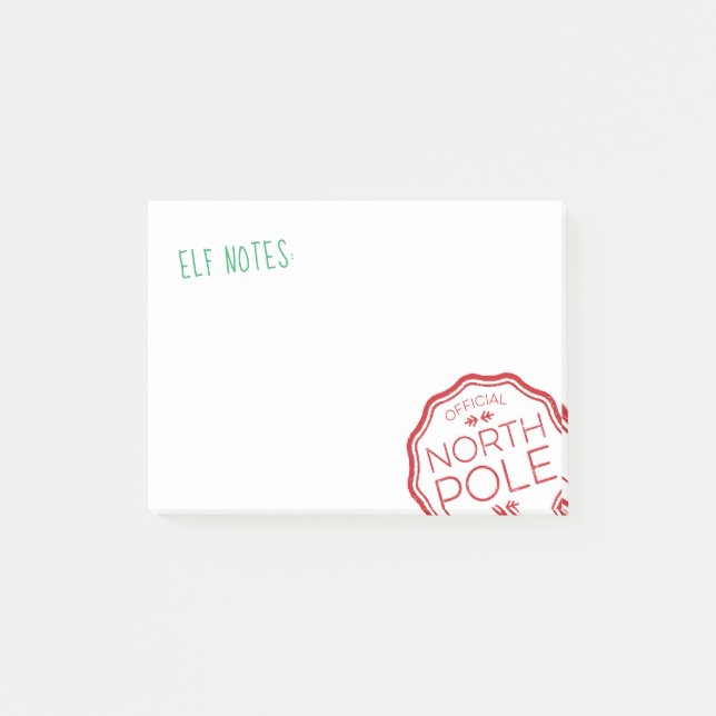 Official Elf Notes Post It (Front)