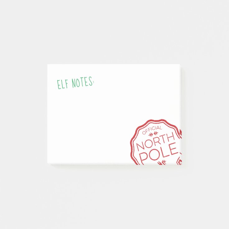 Official Elf Notes Post It Zazzle