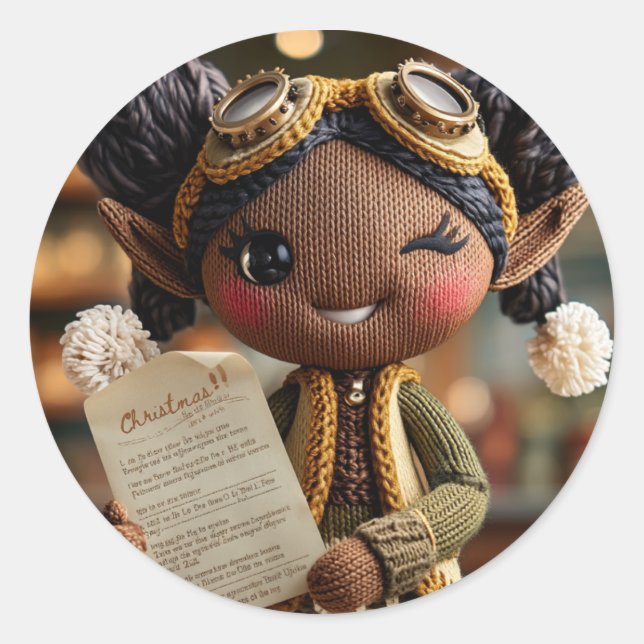  Official Elf Report  Classic Round Sticker (Front)