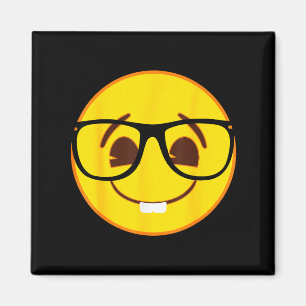 Official Emoji Nerd Gles Yellow Smile Face  Magnet