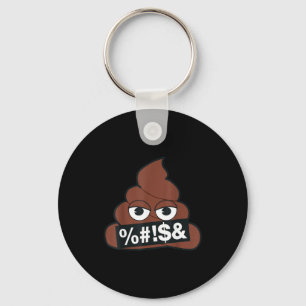 Official Emoji Poop Censored Yellow Smile Face Keychain