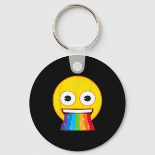 Official Emoji Rainbow Mouth Yellow Smile Face Keychain
