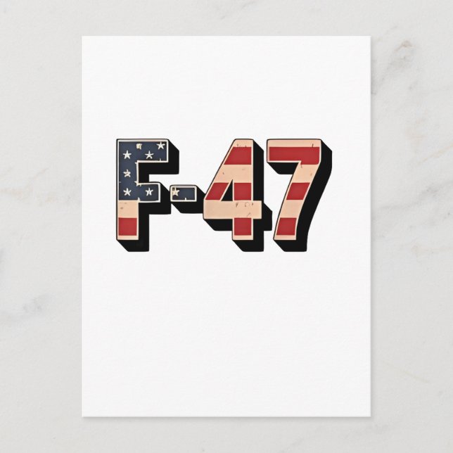 Official F47 Maga Fighter Jet F-47 Jet Fighter Air Announcement Postcard (Front)