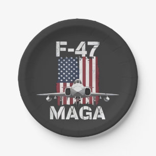Official F47 Maga Fighter Jet F-47 Jet Fighter Air Paper Plates