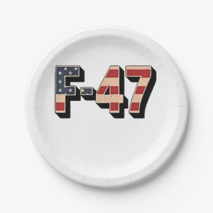 Official F47 Maga Fighter Jet F-47 Jet Fighter Air Paper Plates