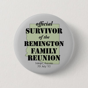 Official Family Reunion Survivor - Arizona Green Pinback Button