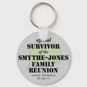 Official Family Reunion Survivor - Connecticut Keychain