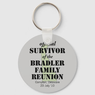 Official Family Reunion Survivor - Delaware Green Keychain