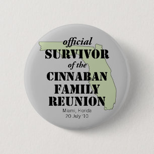Official Family Reunion Survivor - Florida Green Button