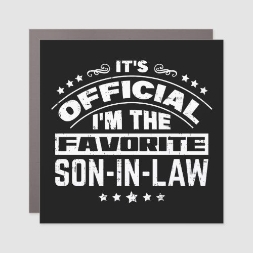 Official Favorite Son In Law Funny Family Car Magnet