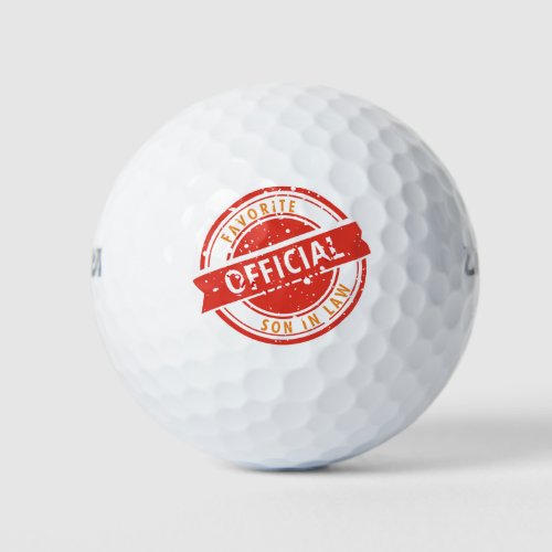 Official Favorite Son in Law Gift For Son in Law Golf Balls