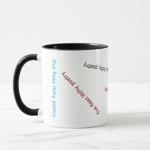 Official Five Fleas Itchy Poetry Mug