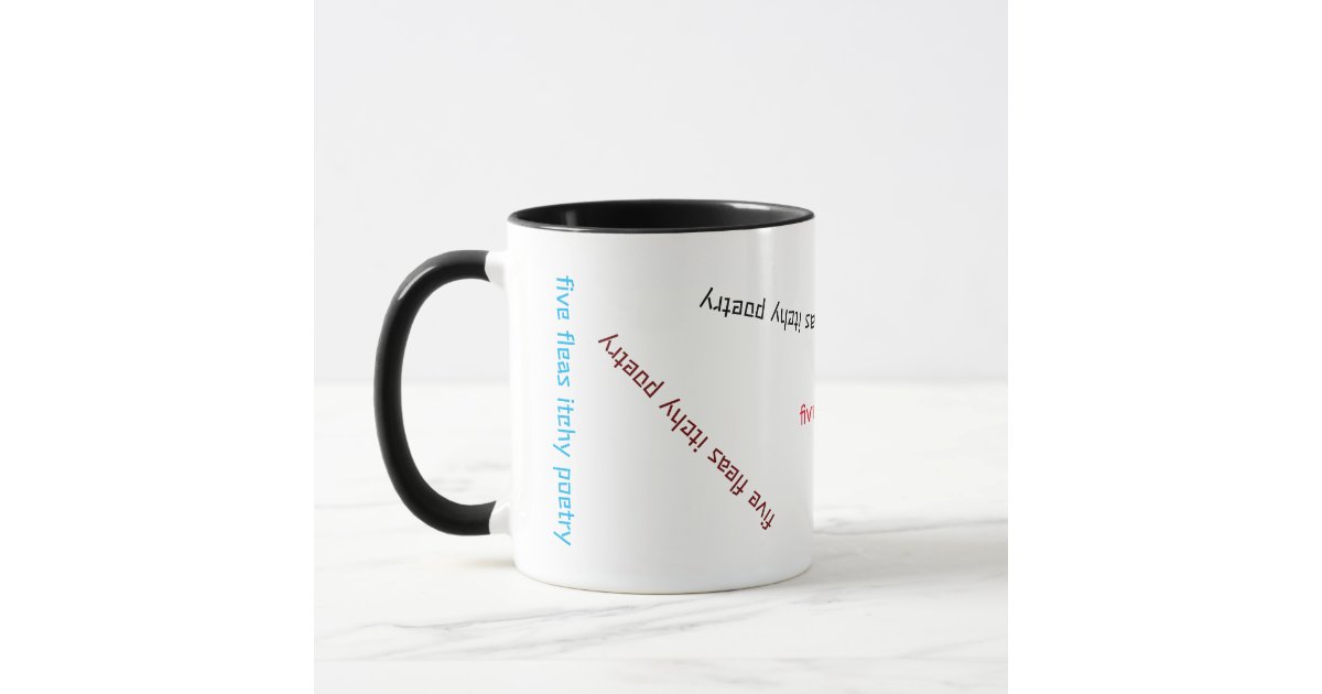 Official Five Fleas Itchy Poetry Mug | Zazzle
