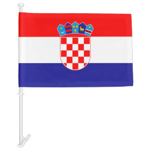 Official Flag of Croatia Emblem Car Flag