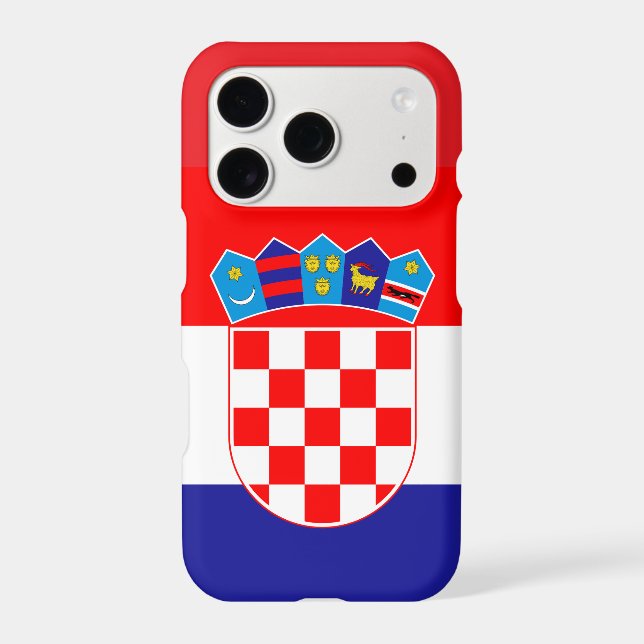 Official Flag of Croatia | Emblem iPhone Case (Back)