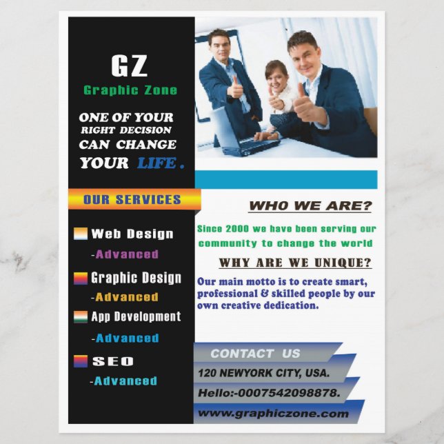 Official Flyer for IT business (Front)