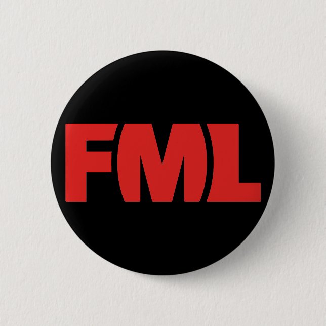 Official FML Badge: FML Red/Black Button (Front)
