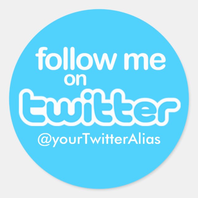 Official "Follow Me on Twitter" Sticker (Front)