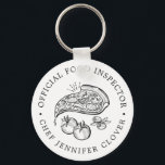 Official Food Inspector | Pizza Themed Keychain<br><div class="desc">A funny yet classy custom event keychain tailored to your certified head chef of the kitchen or certified food inspector. Feel free to experiment with the different customization options. Use the customization functions to control the text size, font, and other options. Have fun being creative and making it your own....</div>