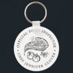 Official Food Inspector | Pizza Themed Keychain<br><div class="desc">A funny yet classy custom event keychain tailored to your certified head chef of the kitchen or certified food inspector. Feel free to experiment with the different customization options. Use the customization functions to control the text size, font, and other options. Have fun being creative and making it your own....</div>