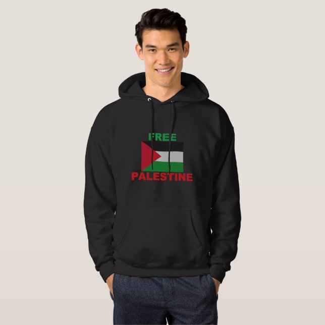Official Free Palestine Flag Hoodie | Gaza Solidar (Front Full)
