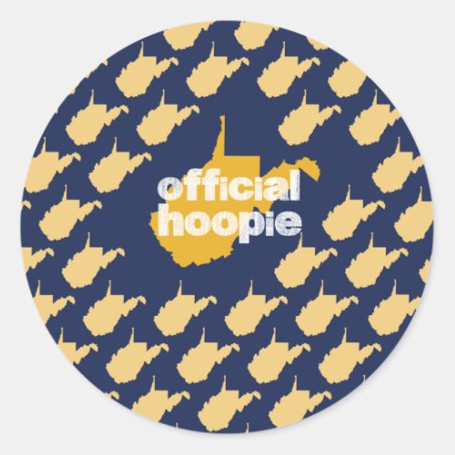 Official Fun West Virginia Hoopie Hoopy Classic Round Sticker