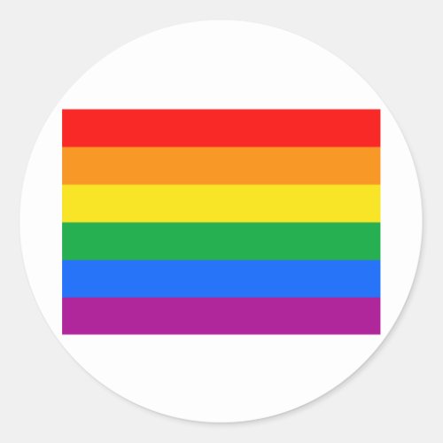 OFFICIAL GAY PRIDE FLAG CLASSIC ROUND STICKER