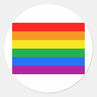 OFFICIAL GAY PRIDE FLAG CLASSIC ROUND STICKER