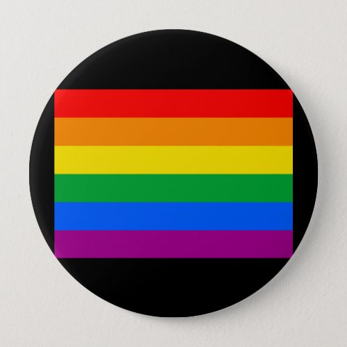 OFFICIAL GAY PRIDE FLAG PINBACK BUTTON