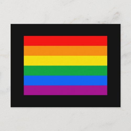 OFFICIAL GAY PRIDE FLAG POSTCARD