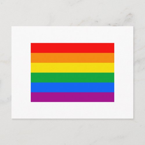 OFFICIAL GAY PRIDE FLAG POSTCARD