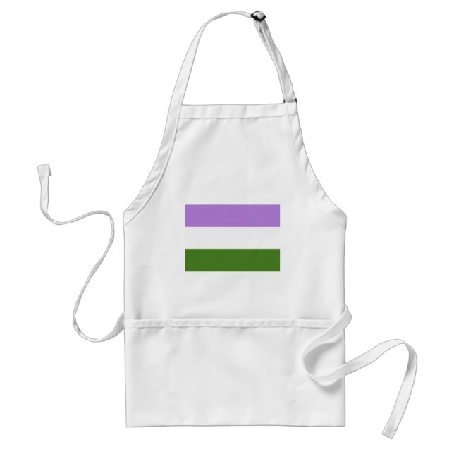 OFFICIAL GENDERQUEER PRIDE FLAG ADULT APRON (Front)
