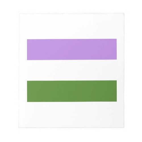 OFFICIAL GENDERQUEER PRIDE FLAG NOTEPAD