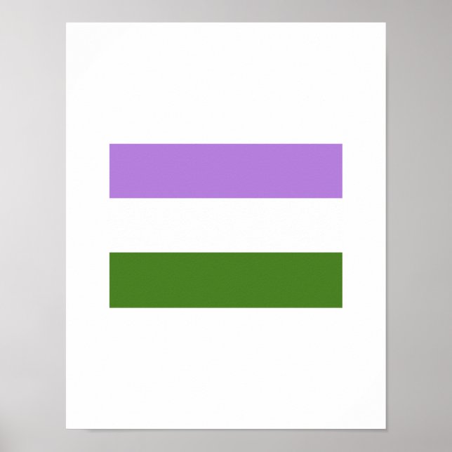 OFFICIAL GENDERQUEER PRIDE FLAG POSTER (Front)