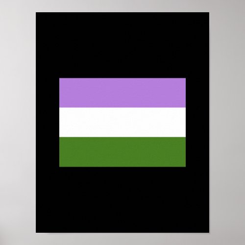 OFFICIAL GENDERQUEER PRIDE FLAG POSTER