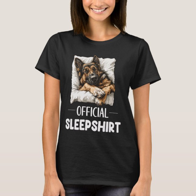 Official German Shepherd Sleepshirt Dog Lover Slee T-Shirt (Front)