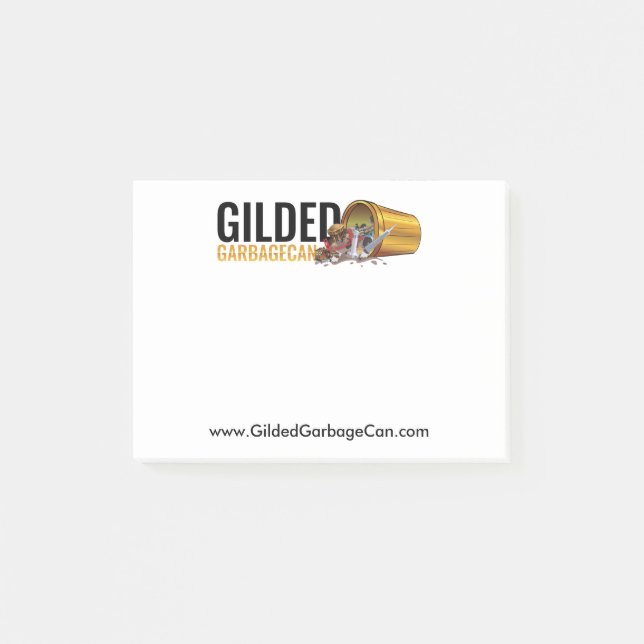 Official Gilded Garbage Can Post-It Notes (Front)