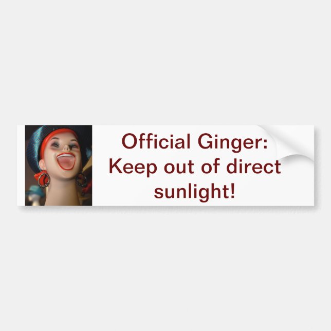 Official Ginger bumper sticker (Front)