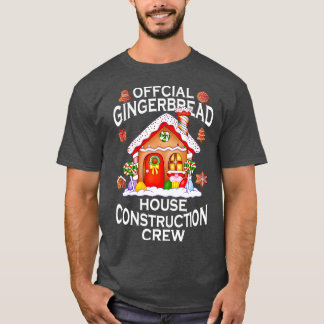 Official Gingerbread House Construction Crew Decor T-Shirt