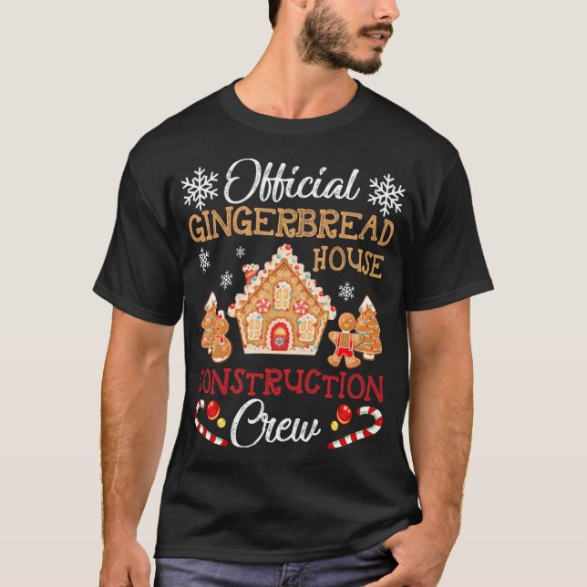 Official Gingerbread House Construction Crew Ginge T-Shirt (Front)