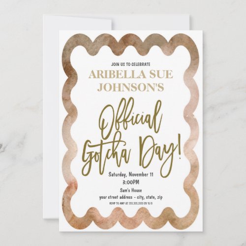 Official Gotcha Day Adoption Ceremony Invitation