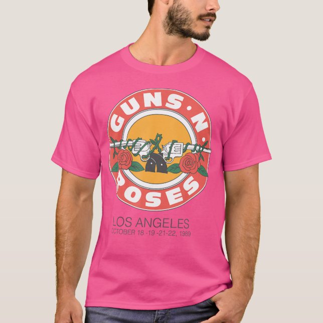 Official Guns N Roses 1989 Bullet Seal La T-Shirt (Front)