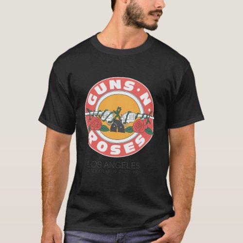Official Guns Nâ Roses 1989 Bullet Seal La T_Shirt