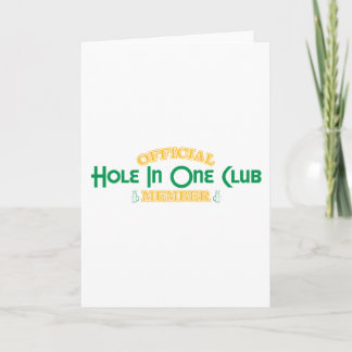 Official Hole In One Club Member Card