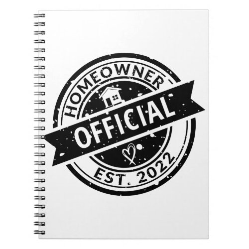 Official Homeowner EST2022 Quote Housewarming Notebook