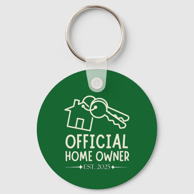 Official Homeowner Est. 2025 Proud First Timer Keychain (Front)