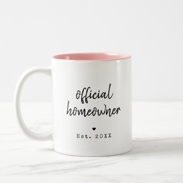Official Homeowner New Home with Year Custom Mug (Left)