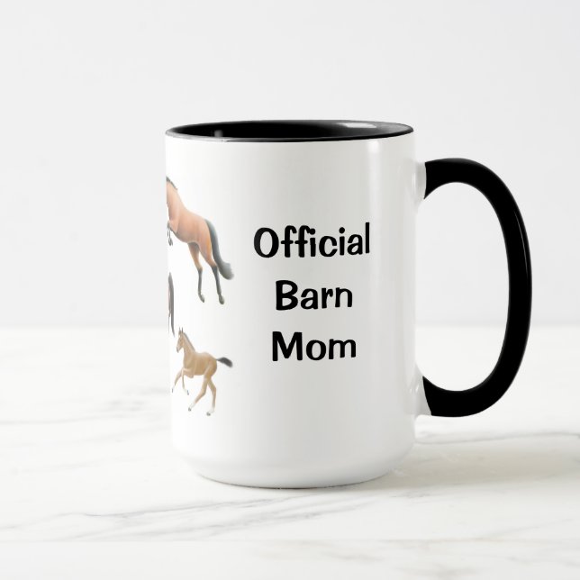 Official Horse Barn Mom Customizable Mug (Right)