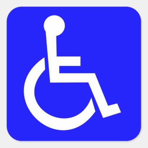 Official International symbol of access Square Sticker