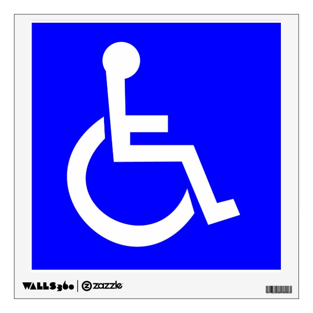Official International symbol of access Square Wall Decal (Front)